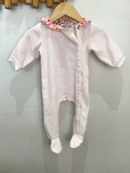 Sleeper collared fleece pink 3m