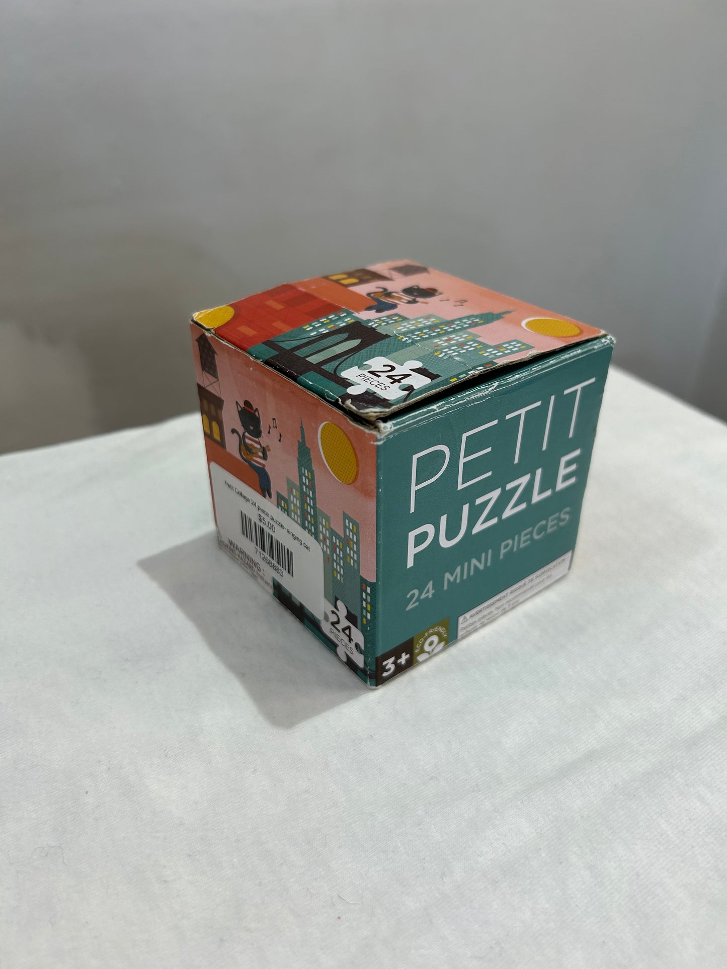 Petit Collage 24 piece puzzle- singing cat