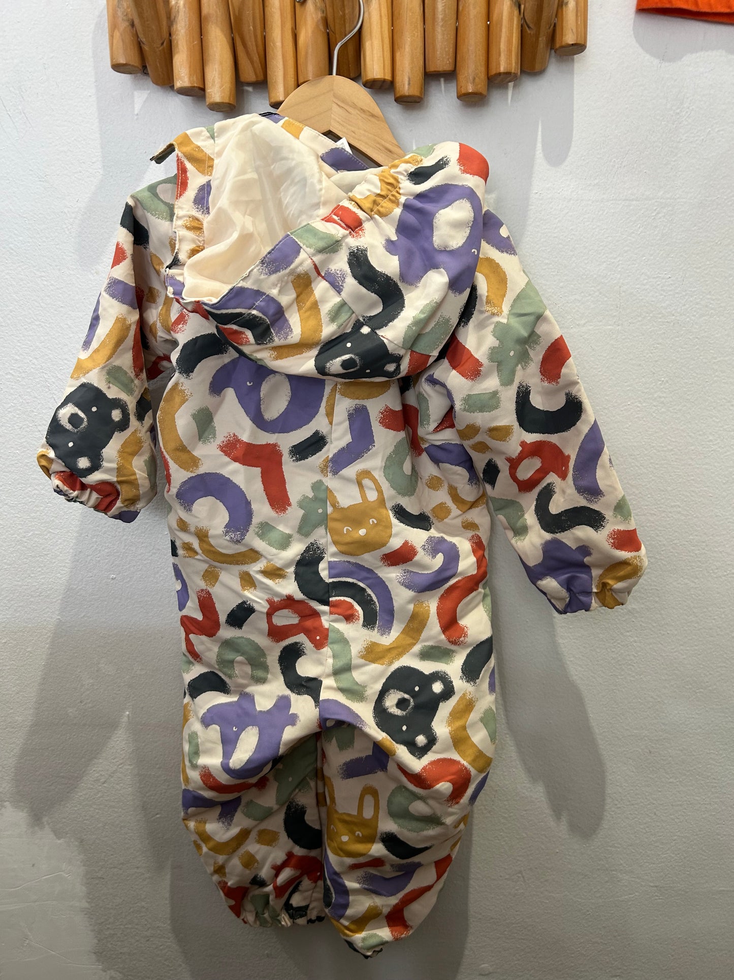 Fun print one-piece jacket 12-18m