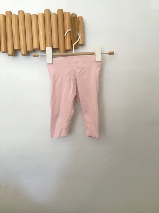 Two pack pink leggings 4-6m