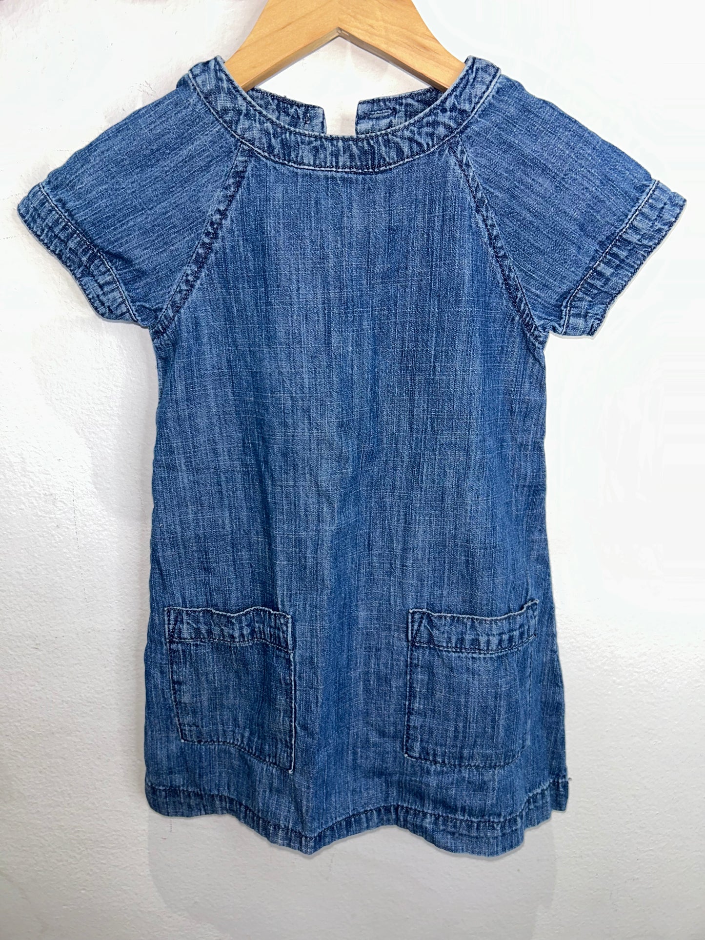Denim big pocket dress 2-3y