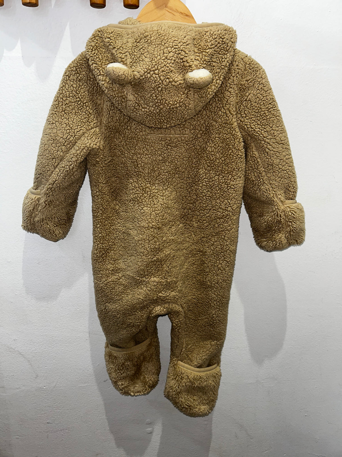 The North Face brown bunting suit 6-12m