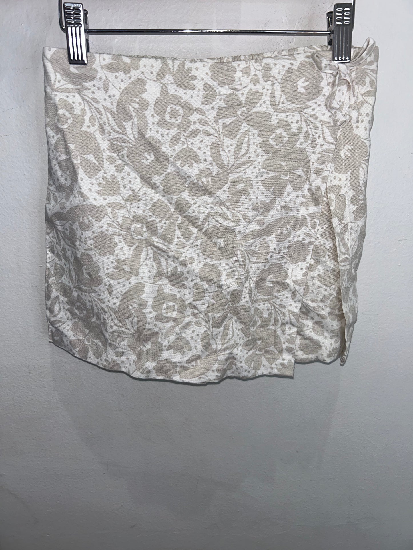 Brown floral skort set 12y NEW