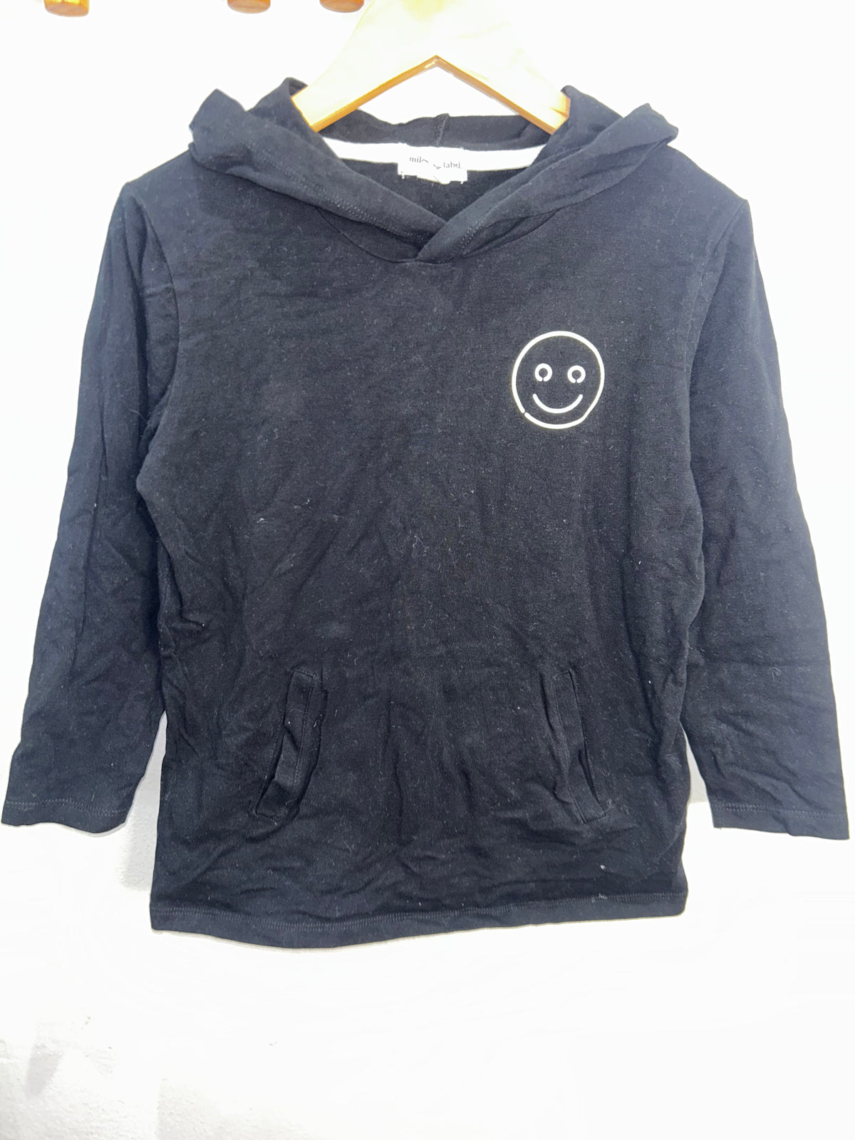 Miles the Label lightweight hoodie black 7y