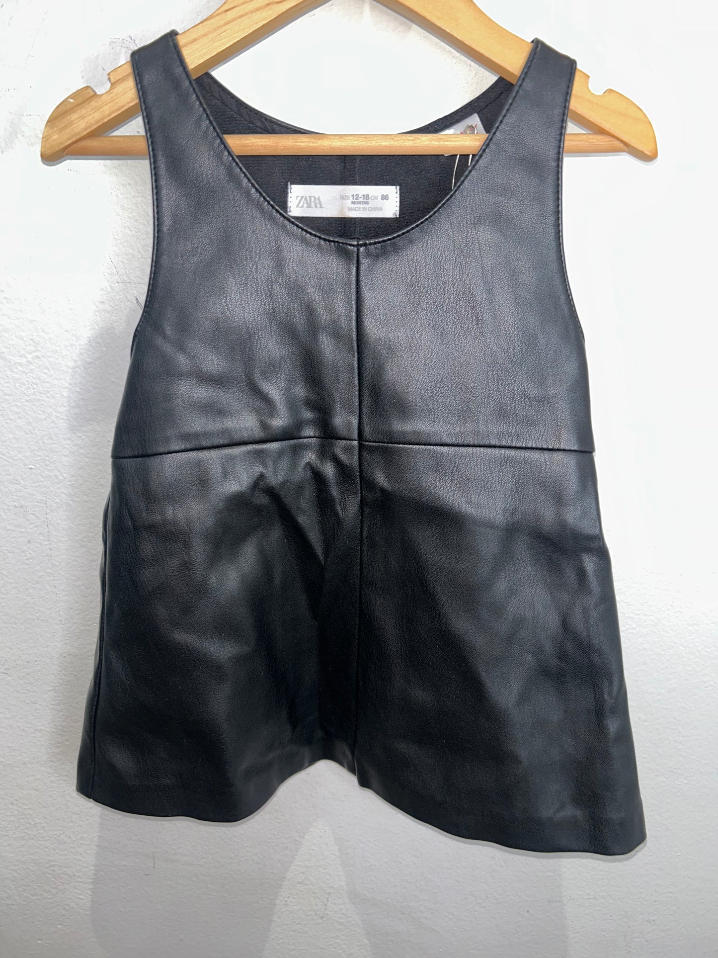 Faux leather romper 12-18m