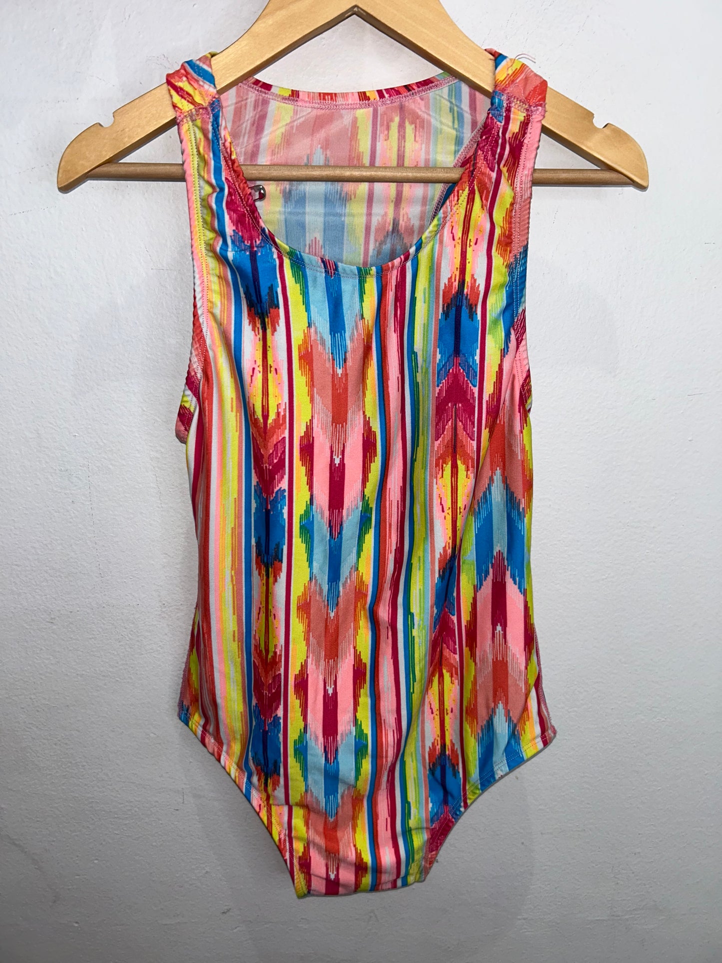 Colourful vertical swimsuit 12y