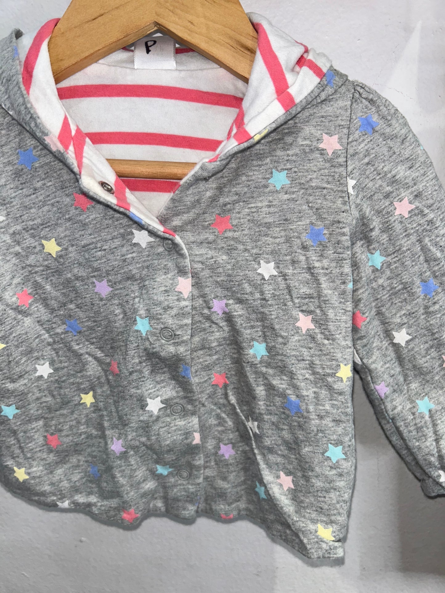 Grey stars and stripes reversible set 6-12m