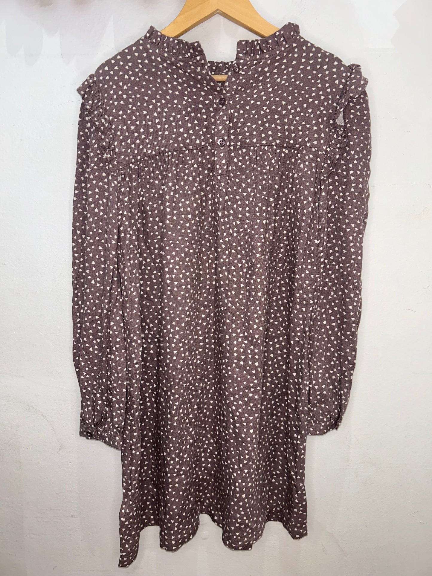 Brown hearts dress 10y