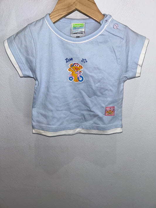 Vintage Sesame Street Zoey tee 12m