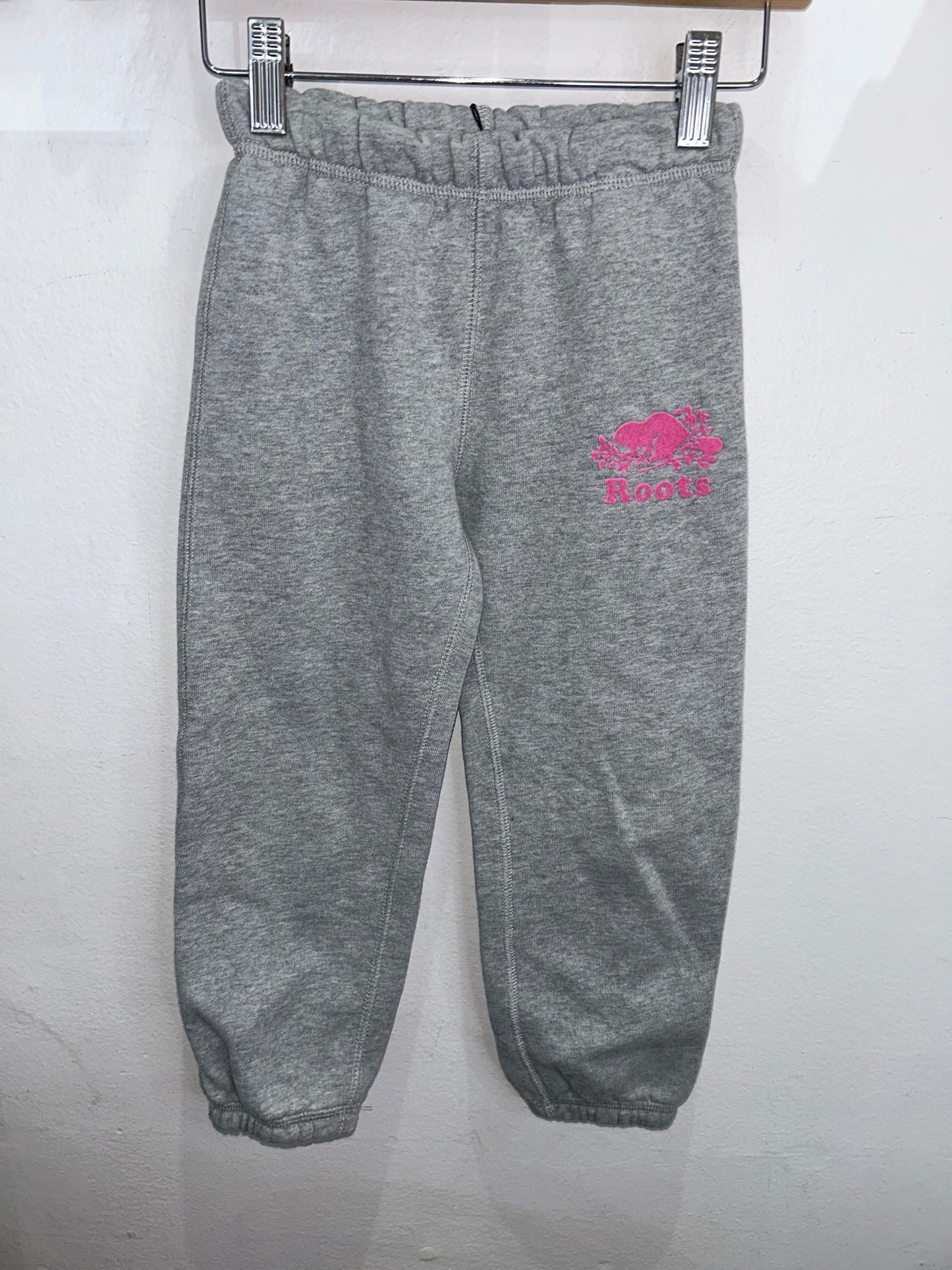 Roots grey joggers w bum logo 5y