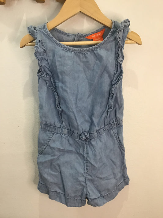 Romper frilly blue 3y