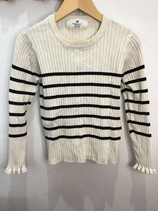 Striped fitted sweater 6-8y