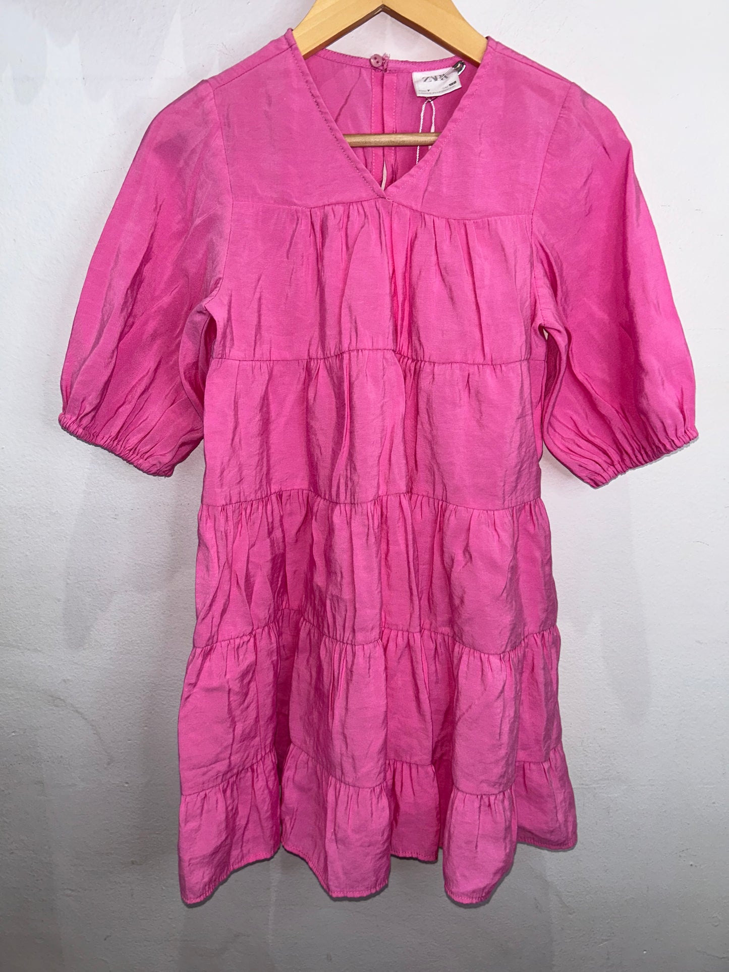 Pink tiered dress 7y