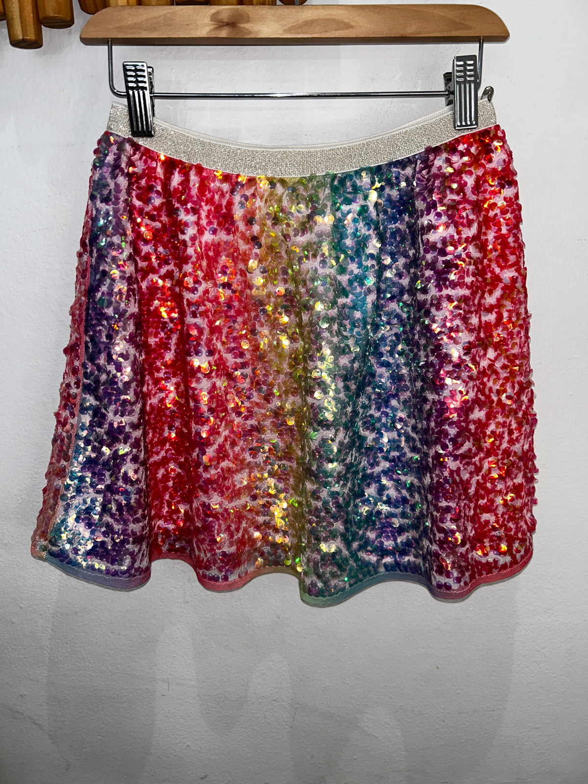 Rainbow sequin skirt 9-10y