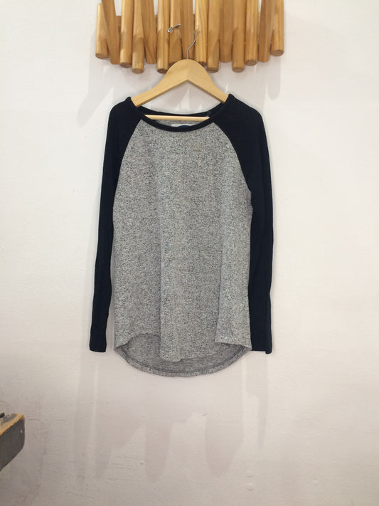 Grey knit baseball tee 8y