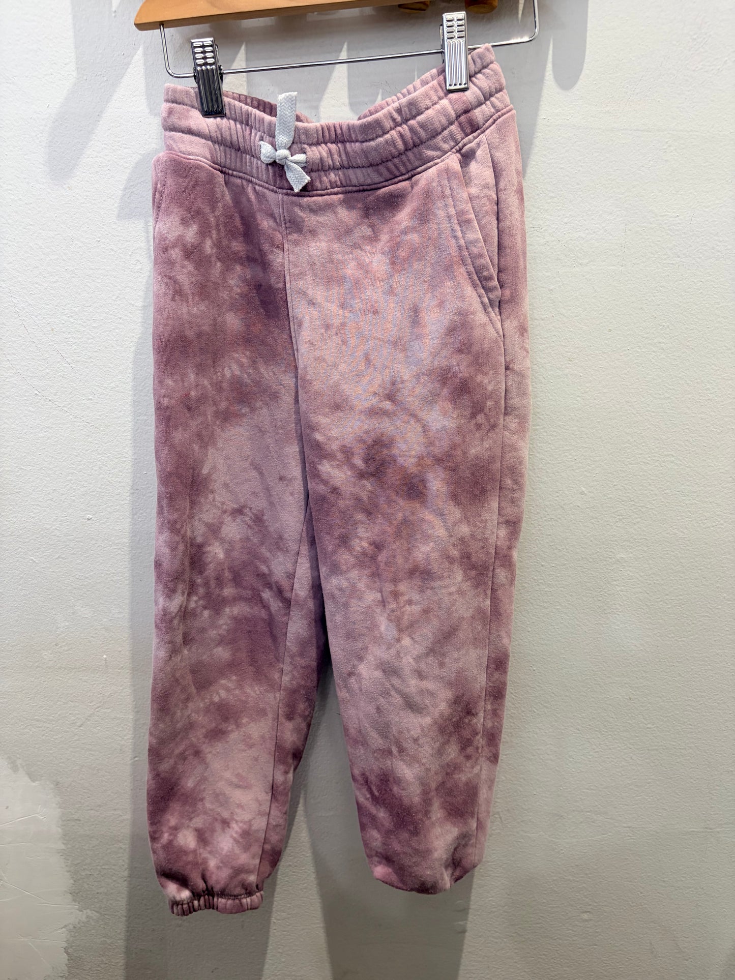 Purple colour splash joggers 6-7y