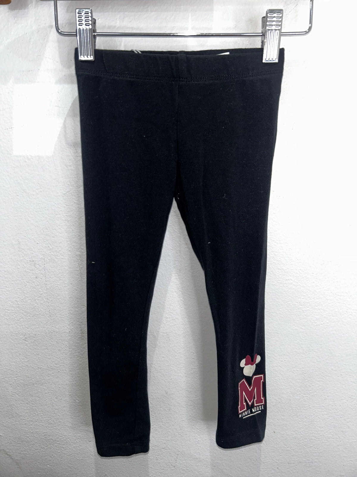 Black Minnie detail leggings 2-3y