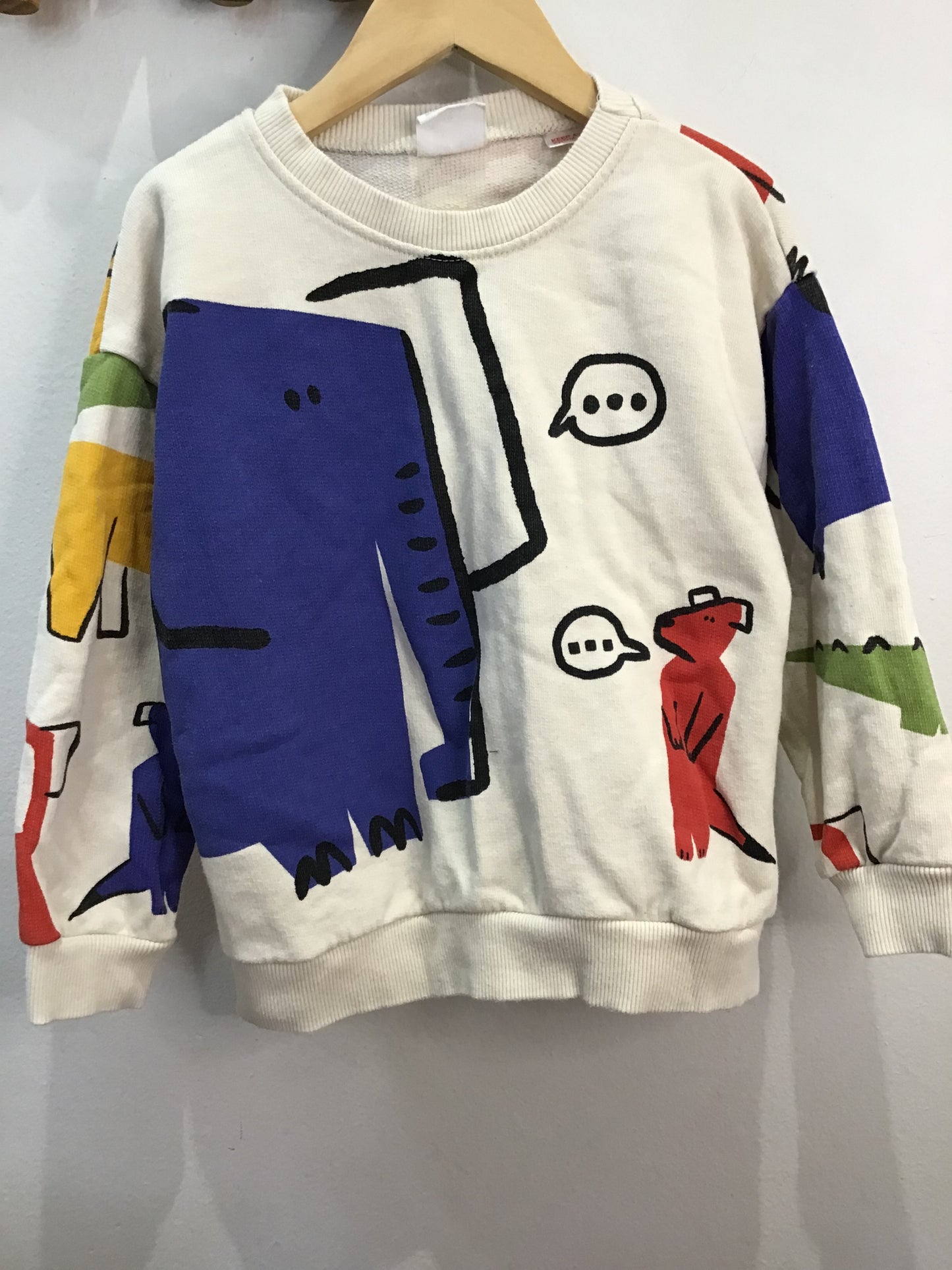 Pullover drawn animals 4-5y