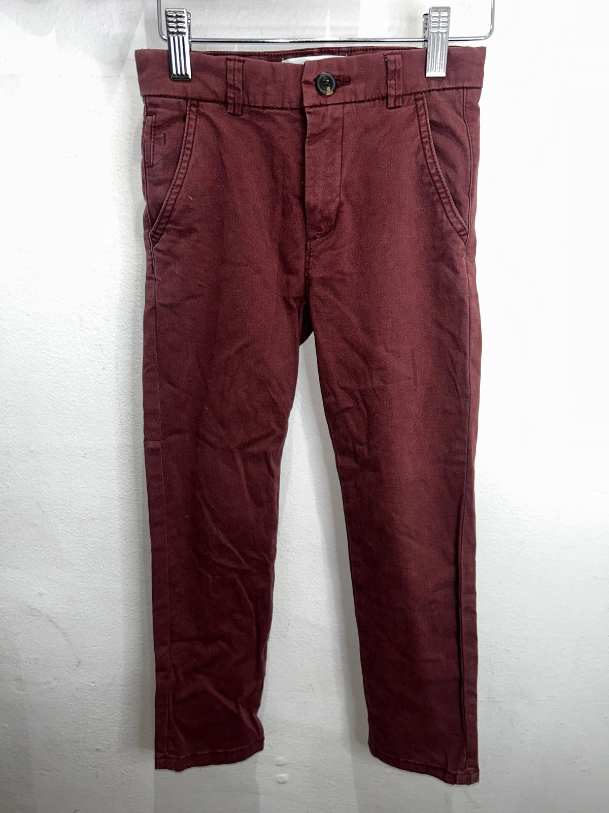 Maroon tapered pants 7y