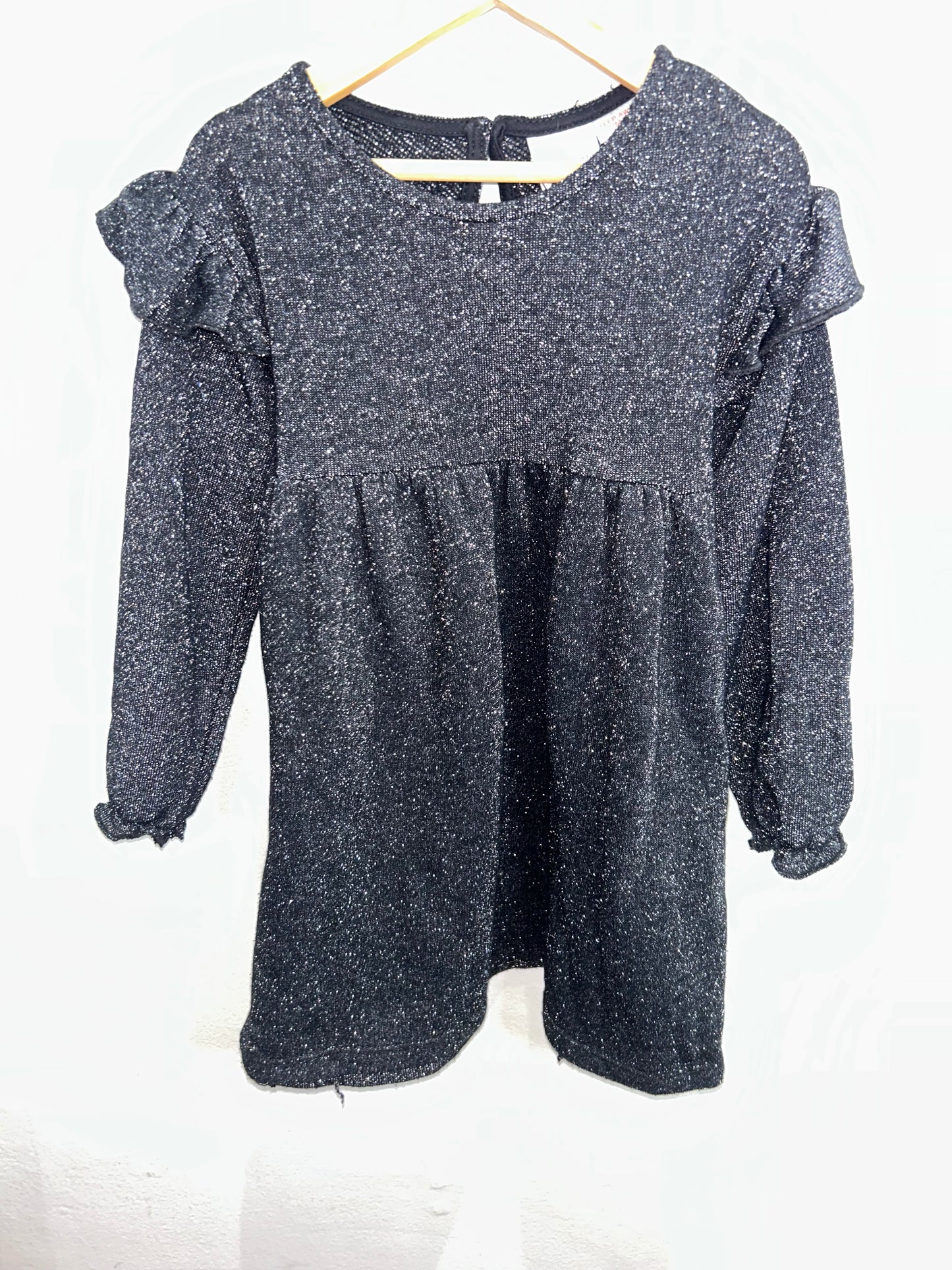 Black sparkly sweater dress 4-5y