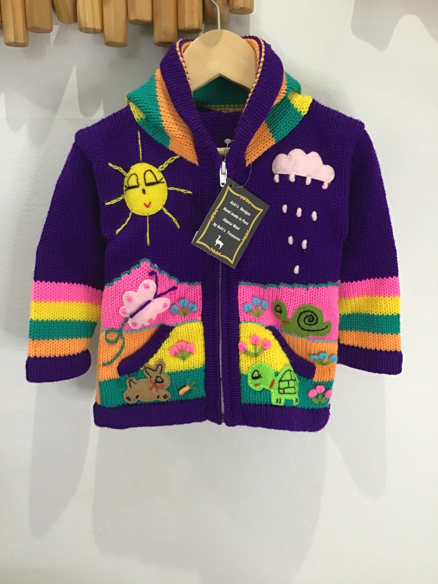 Peruvian knit sweater 2y NEW