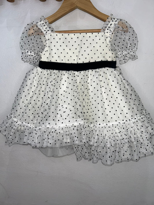 Polka dot fancy dress 12m