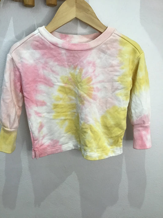 Pink tie dye pullover 12-18m