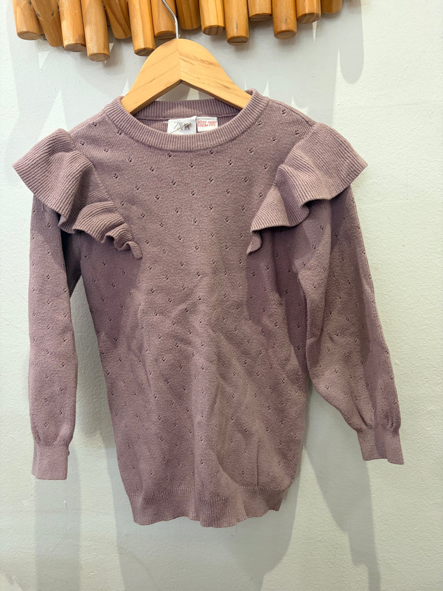 Mauve collared sweater dress 5-6y