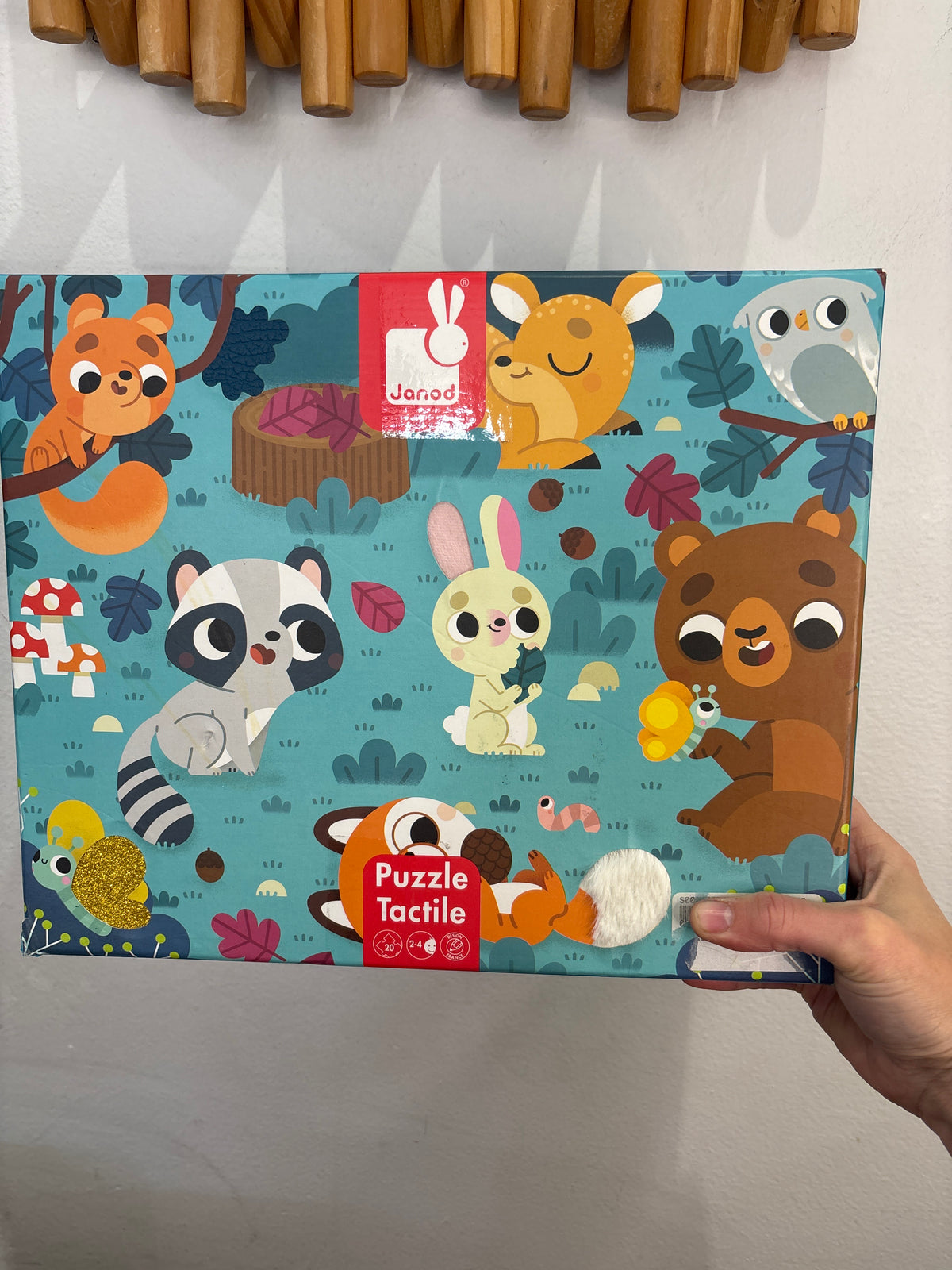 Janod animals tactile puzzle - 20 pieces