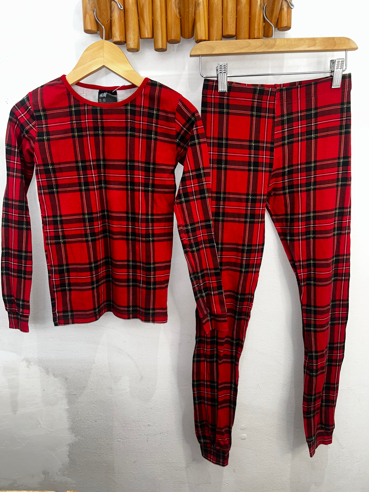 Red checkered pyjamas 10y