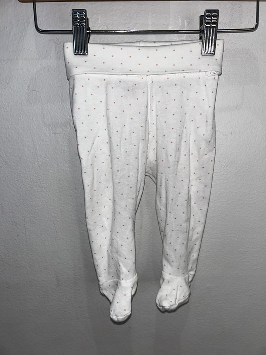 Dots footed pants 2-4m