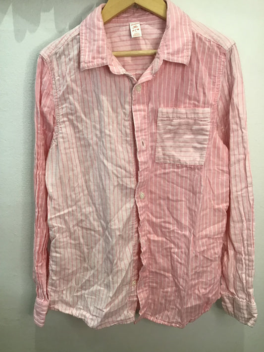 Shirt pink stripe soft 14y