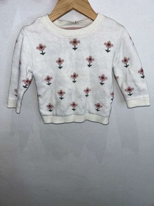 White knit tulip sweater 12m