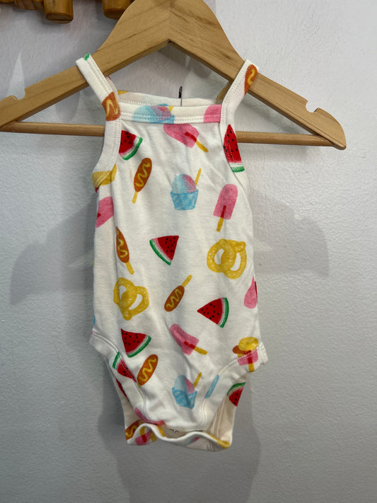 Summer foods onesie 3-6m
