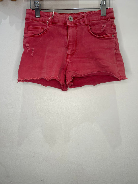Red denim shorts 10y