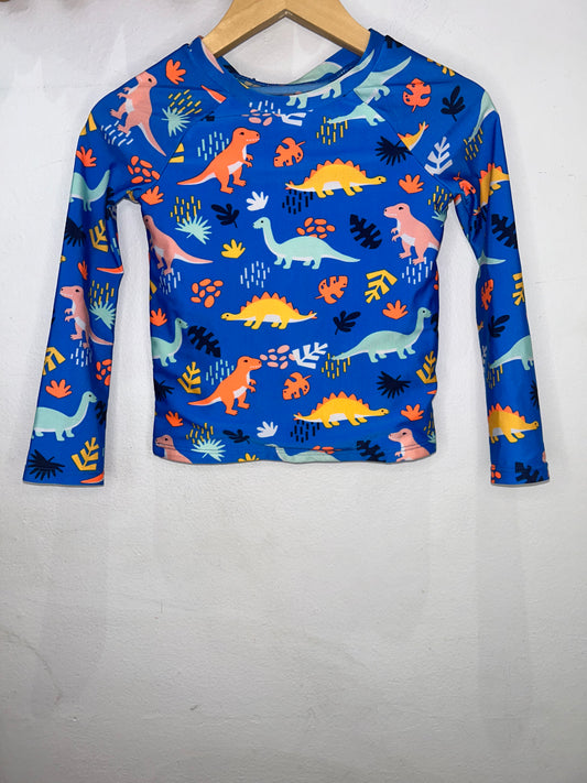 Blue dinos rashguard 3y