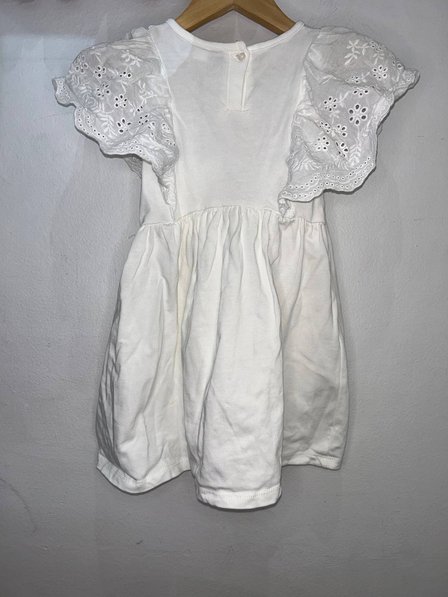 White eyelet dress 5y