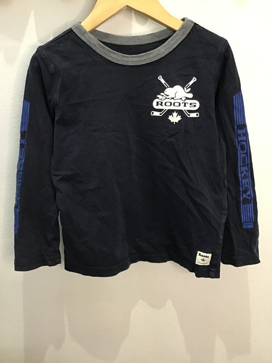Roots navy longsleeve 4y