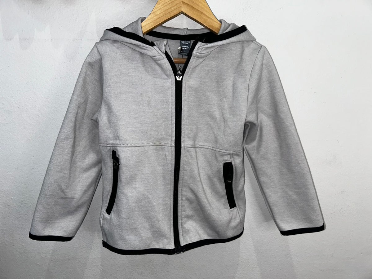 Light grey zip-up 3y