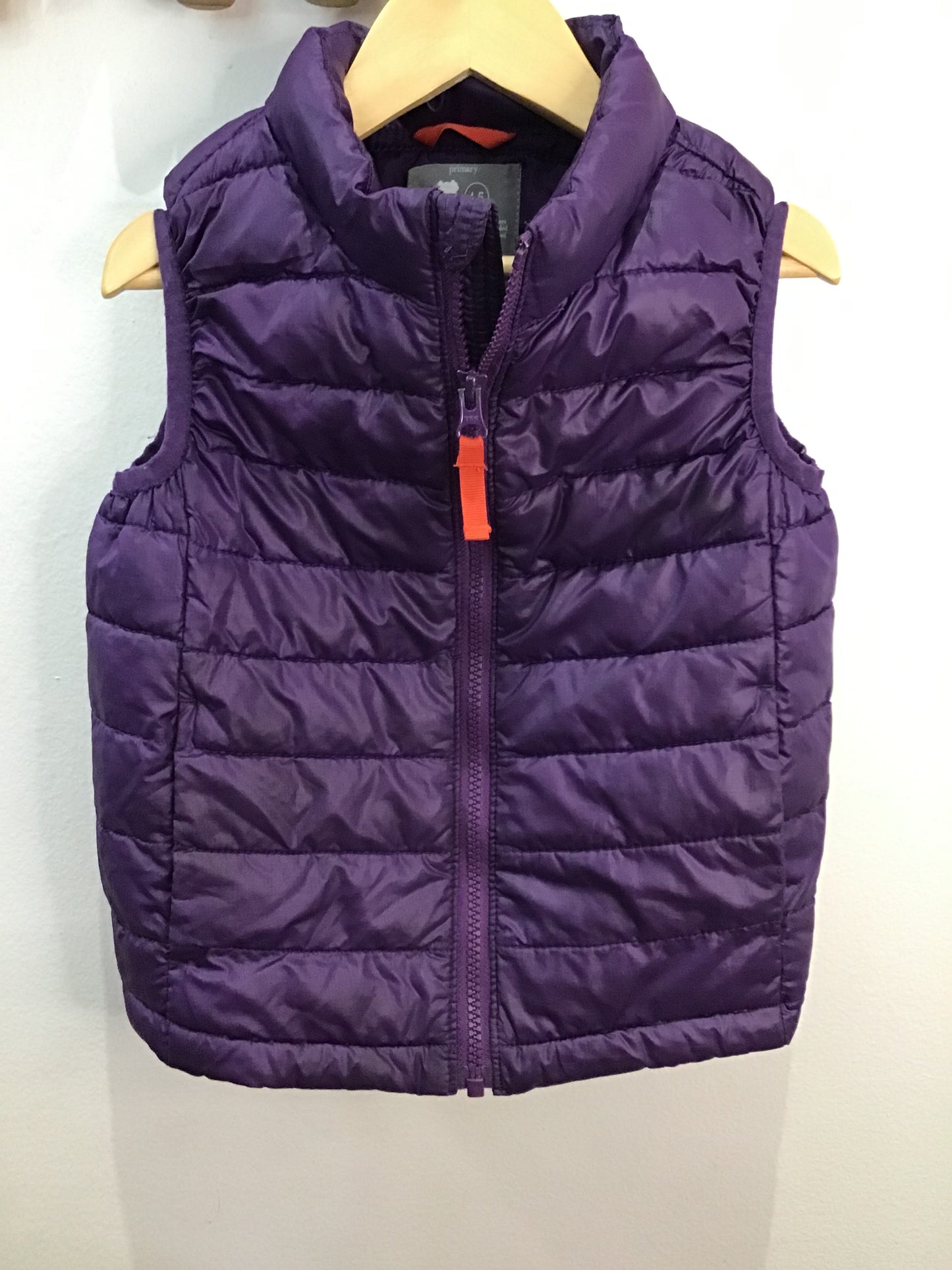 Purple puffer vest 4-5y
