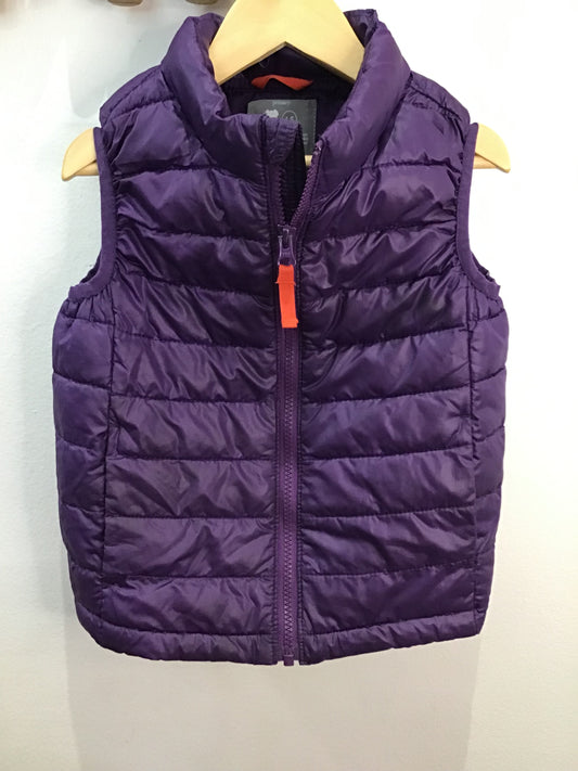 Purple puffer vest 4-5y