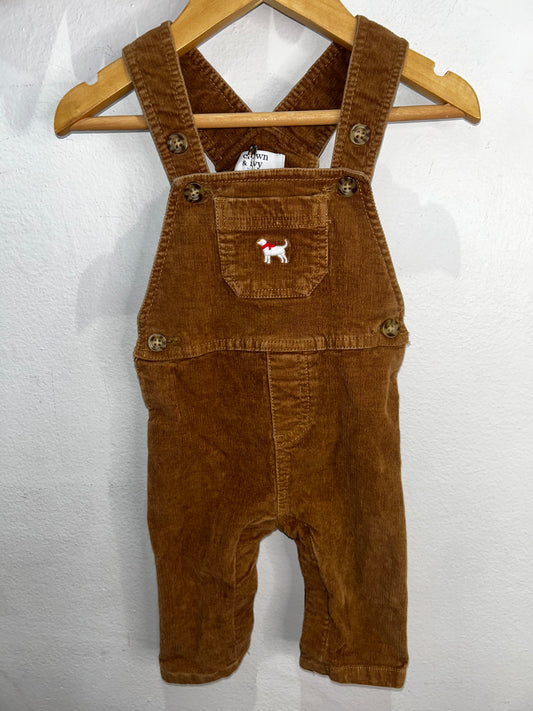Beige corduroy romper 3m