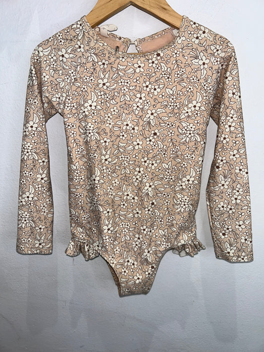 Quincy Mae brown swimsuit 4-5y