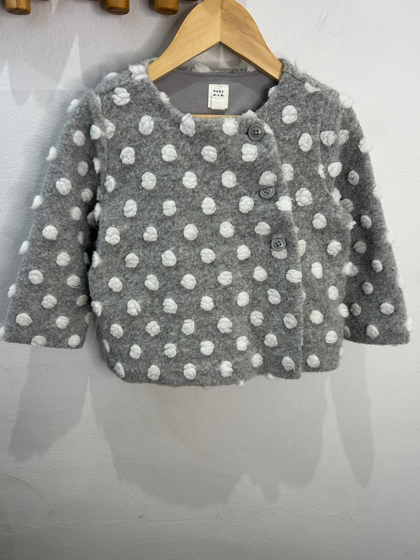 Grey dots coats 18-24m