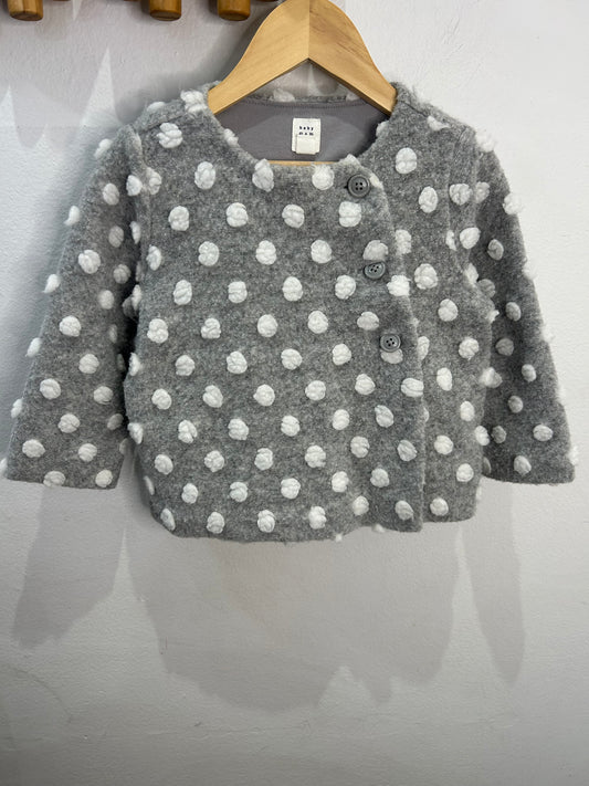Grey dots coats 18-24m