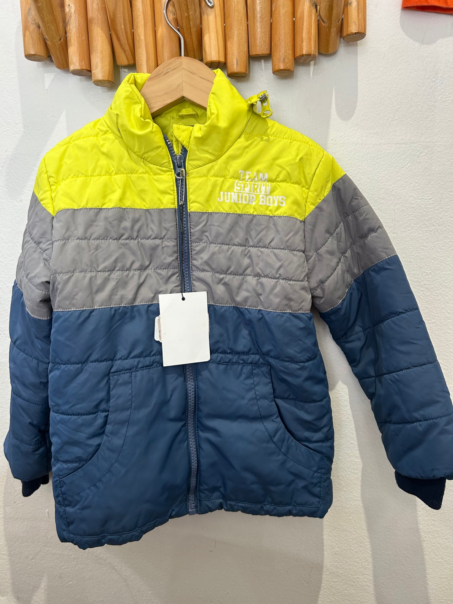 Neon and blue midweight jacket 3-4y