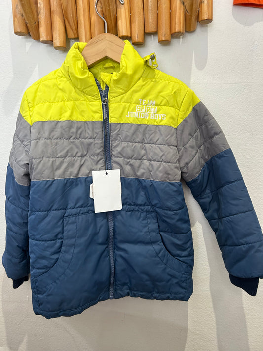 Neon and blue midweight jacket 3-4y