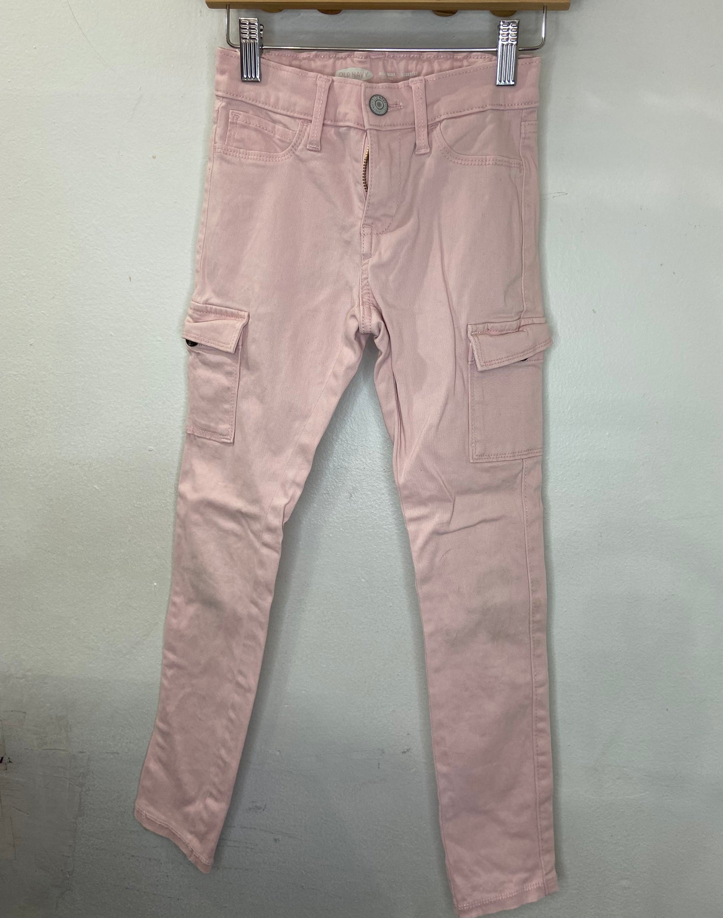 Pink cargo rockstar jeggings 8y