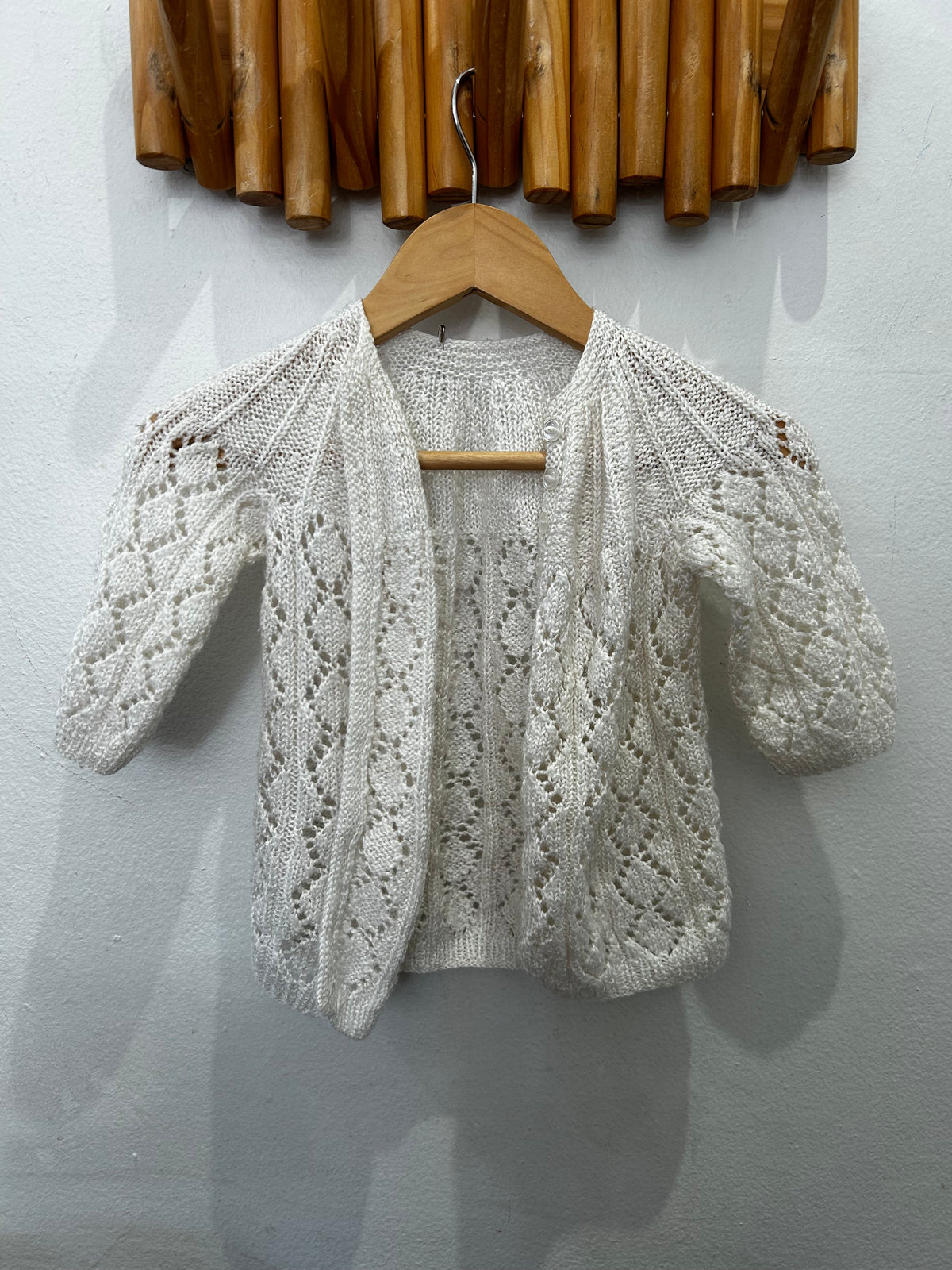 White handmade crochet sweater 12-18m