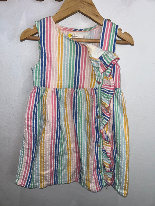 Mini Boden vertical stripes dress 2-3y
